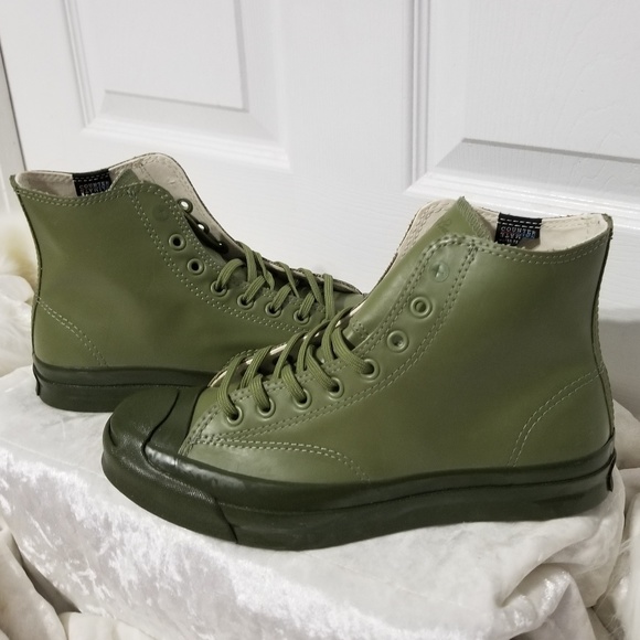 converse olive high tops